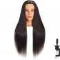 26"-28" Mannequin Head Hair Styling Training Manikin Cosmetology Doll Head Synth