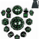 15 Pieces Complete Polyhedral DND Dice Set D3-D100 Spherical D&D Dice Set with D