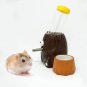2-In-1 Ceramic Leak Proof No Drip Water Bottle Holder with Food Bowl for Hamster