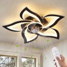 Ceiling Fan with Lights Remote Control, 24" Black, 6 Speeds 3 Light Color Low Pr