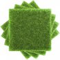 4 Packs Fake Grass for Crafts Artificial Garden Grass for Dollhouse 6 X 6 Inches