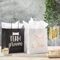 20 Pack Bride and Groom Gift Bags with Tissue Paper for Wedding, Groomsmen, Brid