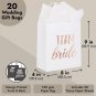 20 Pack Bride and Groom Gift Bags with Tissue Paper for Wedding, Groomsmen, Brid