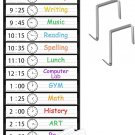 AKAYOK Daily Schedule Pocket Chart, 13+1 Pocket Visual Schedule Chart, 18 Double