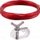 Swimming Pool Cover Cable & Winch Kit - 100Ft Plastic-Coated Steel Cable + Alumi