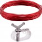 Swimming Pool Cover Cable & Winch Kit - 100Ft Plastic-Coated Steel Cable + Alumi