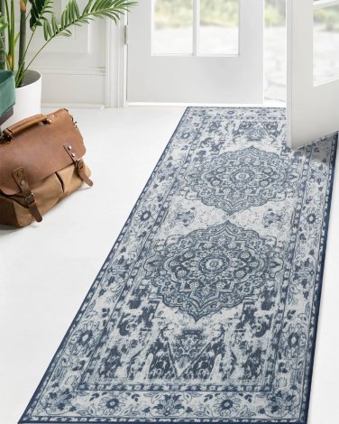 Washable Runner Rug - 2X6 Boho Hallway Runner Rug, Non-Slip Kitchen Bathroom Run