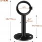 Ceiling Mount Curtain Rod Bracket, 4 Pack Heavy Duty Curtain Rod Hooks Black Cei