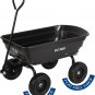 4 Cu.Ft. 10" No-Flat Tires Poly Yard Dump Cart with 180&Acirc;&deg; Rotating Handle, 600 Lb