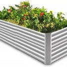 Land Guard 8×4×2 Ft Galvanized Raised Garden Bed Kit for Vegetables, Planter Box