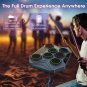 Electronic Tabletop Drum Set, Portable Digital Drum Kit 7 Velocity Sensitivity D