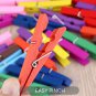 Clothes Pins, Colored Clothespins 50 PCS 2.9" Natural Birchwood Close Pins, Stro