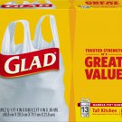 Tall Kitchen Handle-Tie Trash Bags - 13 Gallon White Trash Bag - 50 Count (Packa