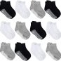12 Pairs anti Slip Baby Ankle Socks with Non Skid Grips for Toddler Kids Boys Gi
