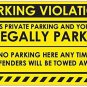 100 Parking Violation Stickers Hard to Remove - Illegally Parked Tow Warnings -
