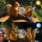 Solar Powered Squirrels on a Log Outdoor LED Garden Light Decor, Garden Ornament