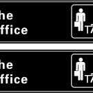 2 Pack the Office Sign, Main Official Self Adhesive Sign for Door or Wall 9 X 3