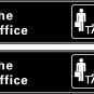 2 Pack the Office Sign, Main Official Self Adhesive Sign for Door or Wall 9 X 3