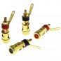 4PCS 4Mm Banana Socket Connector Gold Plated Audio Plug Jack Amplifier Speaker T