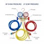 OMT 5FT AC Diagnostic Manifold Freon Gauge Set Fits for R134A R12, R22, R502, wi