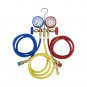 OMT 5FT AC Diagnostic Manifold Freon Gauge Set Fits for R134A R12, R22, R502, wi