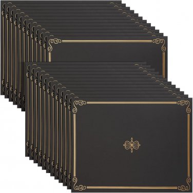 24 Pack Black Certificate Holders for Graduation Diploma, Awards, Achievements,