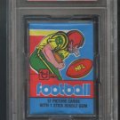 1980 Topps Football Card Unopened Wax Pack in 1979 Wrapper Graded PSA 9 Candy Bk
