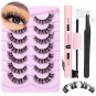 DIY Lash Extension Kit, Natural Lash Clusters 8-16MM Eyelash Extension Kit with