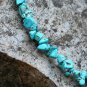Turquoise Choker Necklace Gold Hematite Beaded Tiny Dainty Jewelry for Women 15â