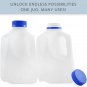Cornucopia 32Oz Plastic Jugs (6-Pack); 1-Quart / 32-Ounce Bottles with Caps for