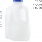 Cornucopia 32Oz Plastic Jugs (6-Pack); 1-Quart / 32-Ounce Bottles with Caps for