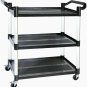 Utility Carts with Wheels, 3-Tier Rolling Cart with Wheels Heavy Duty 510 LBS Fo