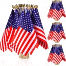 250 Pack Small American Flags on Stick 8X12 Inch Mini American Flag US Hand Held