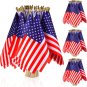 250 Pack Small American Flags on Stick 8X12 Inch Mini American Flag US Hand Held