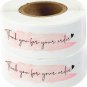 2 Roll 1Inch X 3Inch Thank You for Your Order Stickers, Pink Decorative Sealing