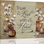 Farmhouse Canvas Wall Art Trust in the Lord Christian Quotes Wall Decor Vintage