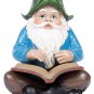 Scholarly Gnome Solar Powered LED Outdoor Decor Garden Light