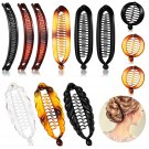 12 Pieces Banana Hair Clips Classic Clincher Combs Large Double Comb Banana Clip