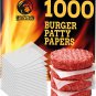 Non Stick Waxed Hamburger Patty Papers - 1000 Squares - Perfect for BBQ, Burgers