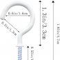 12 Pack Vinyl Coated Ceiling Hooks,Screw-In Mug Hooks,Multi-Function Wall Hooks