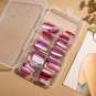 100Pcs Press on Nails Medium Length Square Fake Nails Full Cover Artificial Ball