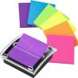 Pop-Up Notes Dispenser with 6 Pads Pop up Sticky Notes 3X3 Inches Refills Bright