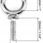 Eye Bolt, 10 Pack 3/8" X 1-1/4" UNC Marine Grade Stainless Steel Lifting Ring Th