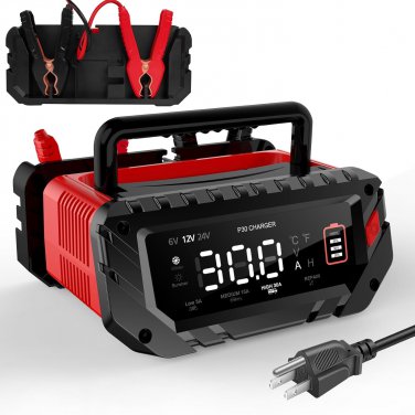 30 Amp Battery Charger, 6V/12V/24V Smart Trickle Charger,Car Battery Charger,Lit