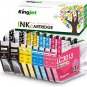 Kingjet LC3013 Ink Cartridges BK/C/M/Y Replacement for Brother LC3013 LC3011 LC
