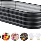Raised Garden Bed, 4X2X1Ft Galvanized Oval Raised Planter Bed Outdoor, Rot-Resis