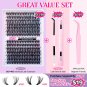 Lash Extension Kit 280Pcs Lash Clusters DIY Individual Lashes Eyelash Extension