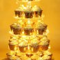 5 Tier Acrylic Cupcake Stand with Display LED String Lights Pastry Cake Stand De