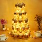 5 Tier Acrylic Cupcake Stand with Display LED String Lights Pastry Cake Stand De