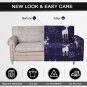 Christmas Sofa Covers for 3 Cushion Couch,Xmas Large Couch Slipcover,Printed Str